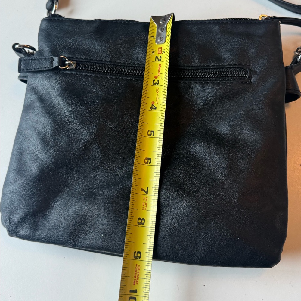 Rossetti Modern Chain Black Chrome Women’s Shoulder Bag Purse - Picture 10 of 12